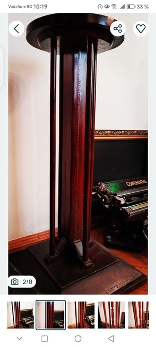 Suport,piedestal vechi ventilator,statuie si oglinda deosebita