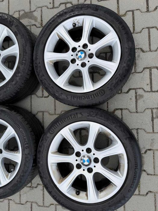 Set roti complet jante BMW + anvelope Continental 225/50 R17 de vara