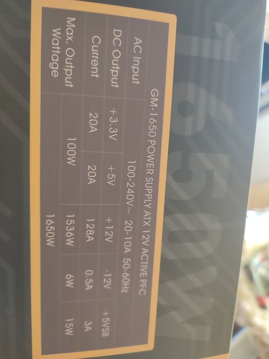 Gamemax PSU 1650W GOLD Bitcoin Mining 16xPCIe Захранване