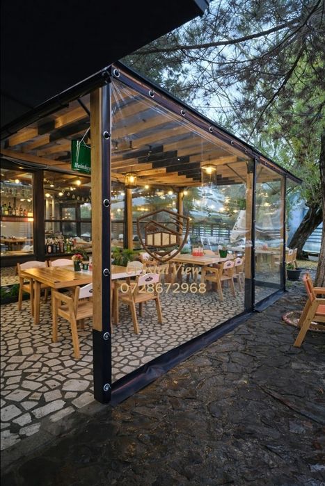 Închideri terase si foisoare cu folie transparentă