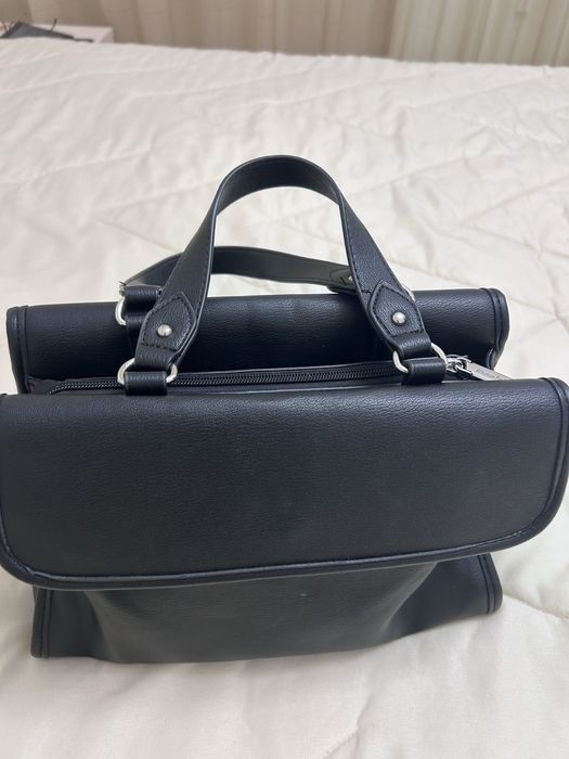 Чанта естествена кожа с много прегради