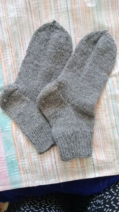 Теплые вязаные носки