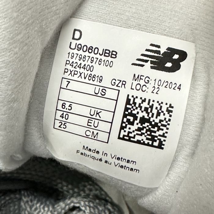 New Balance 9060 Grey Jet Black U9060JBB