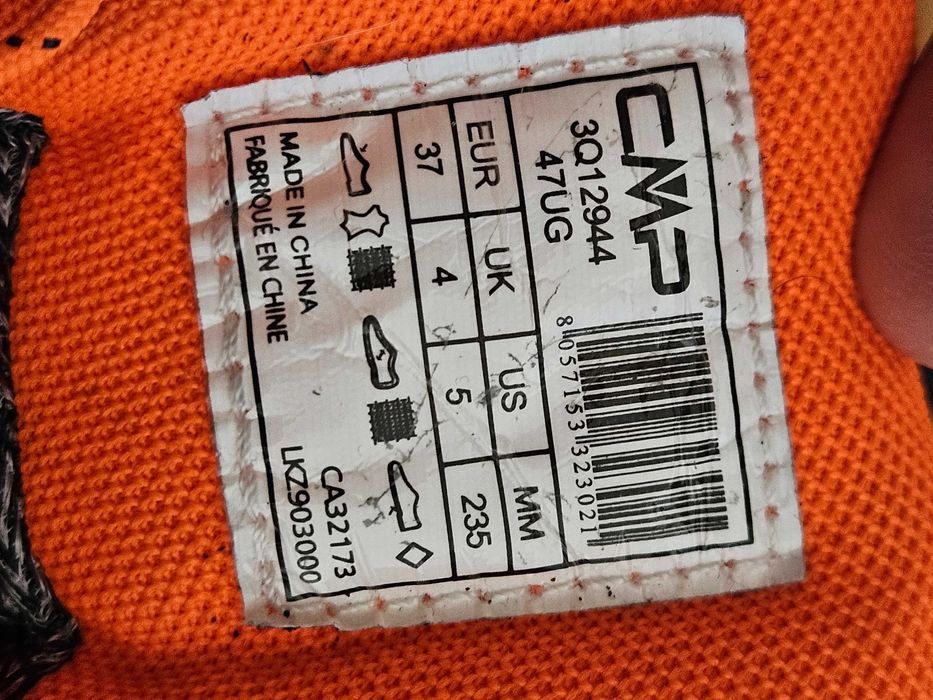 Vand bocanci copii CMP Rigel Mid Trekking, masura 37.