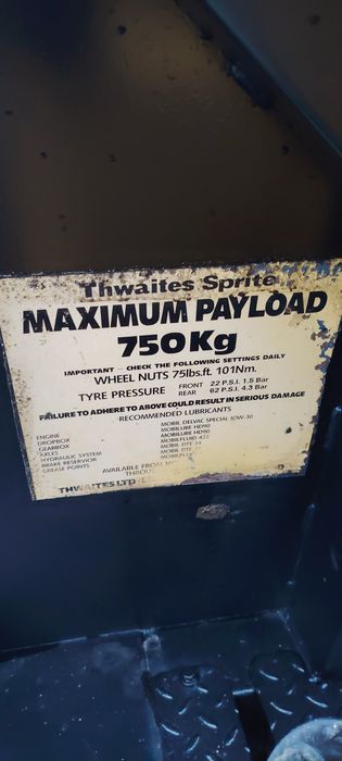 Dumper Thwaites Sprite 750 kg