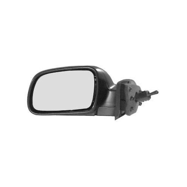 Oglinda exterioara Peugeot 307 (3_) 03.2001-09.2007 partea stanga/dreapta View Max crom asferica carcasa neagra reglare manuala prin cablu fara incalzire