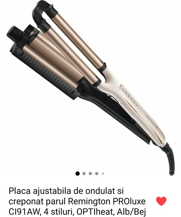 Placa ondulat valuri si creponat Reminghton Proluxe