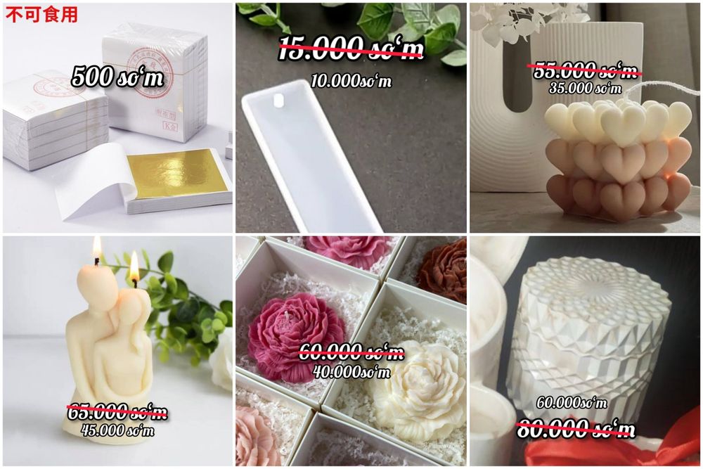 Arzon narxlarda Silikon qoliplar, Resin art, smola qoliplar