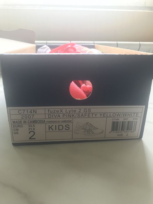 Asics FuzeX Lyte 2 GS Diva Pink/Safety Yellow/White