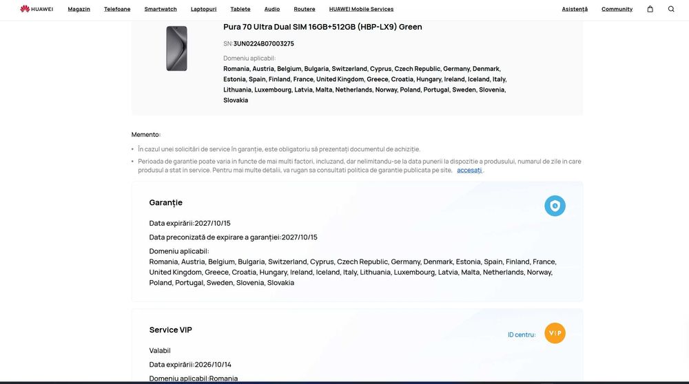 Pura 70 Ultra NOU, nefolosit. Garanție.