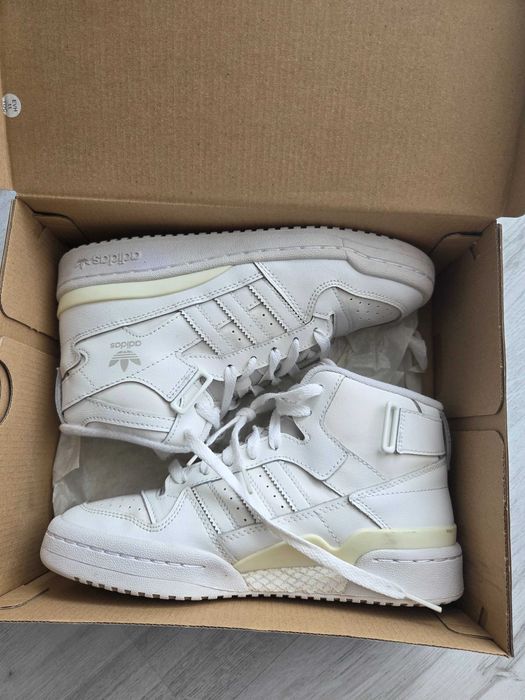 Adidas Forum Mid J albi, marime 37 1/3