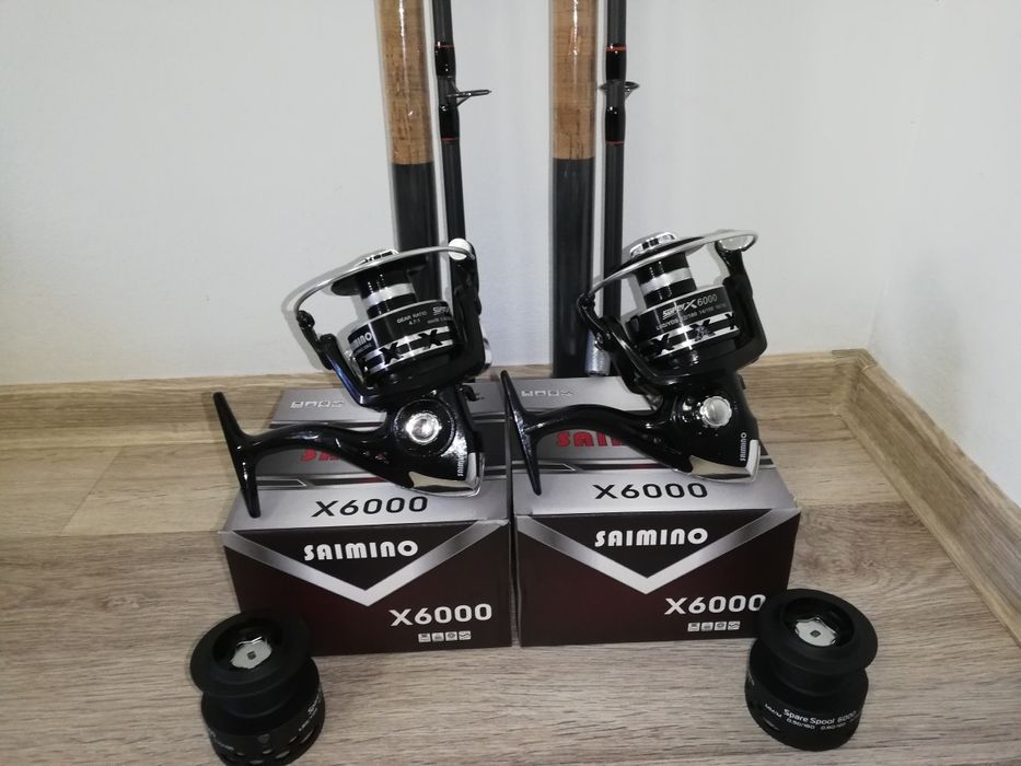 SET 2 Lansete ACTIVE Robinhan 3.0m + 2 Mulinete SAIMINO X 6000