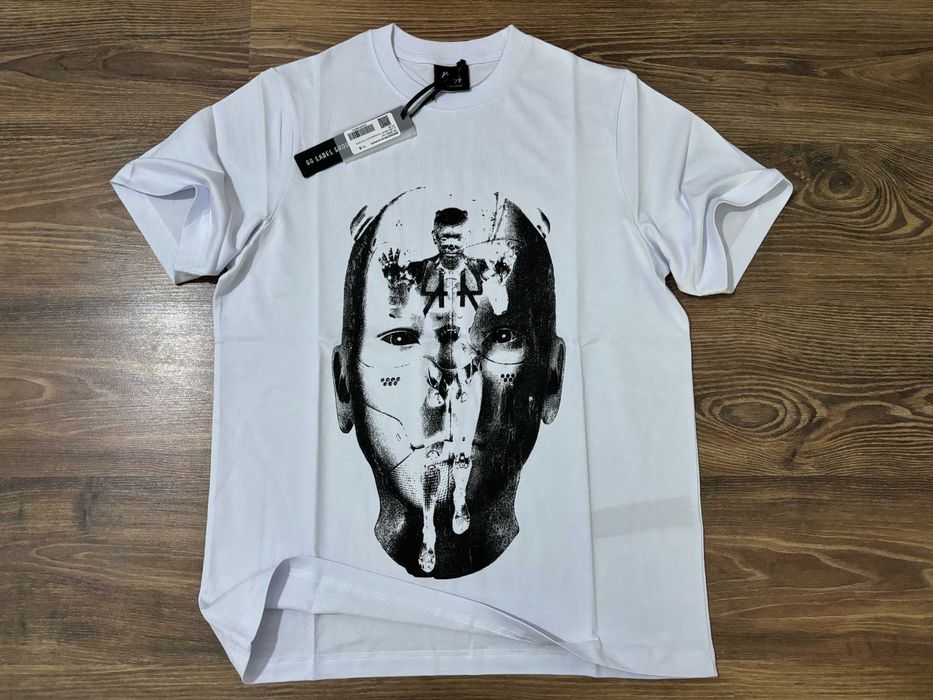 Оригинална Мъжка тениска 44 Group Label Regular Fit Черна/Бяла