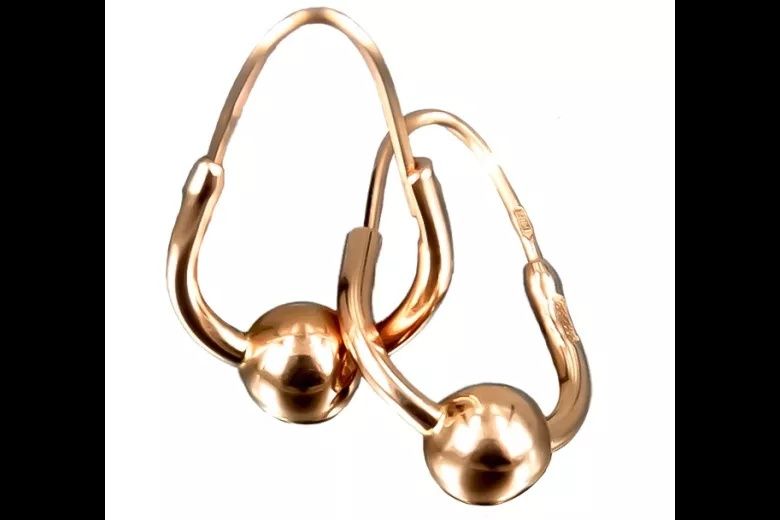 Советские серьги 583 пробы