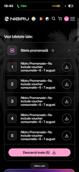 5 Bilete Nibiru 2 zile perioada 6-7
