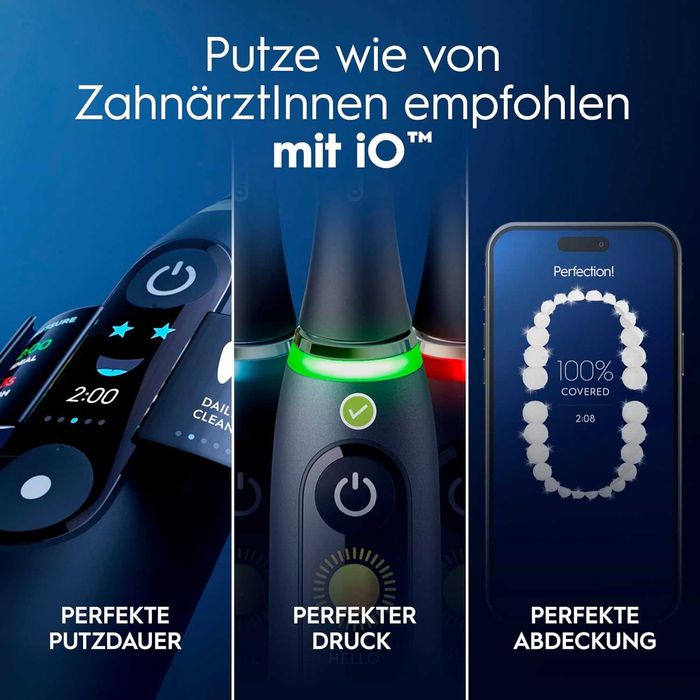 Електрическа четка за зъби Oral-B iO Series 10, Включва 3 Сменяеми Глави, Произведено в Германия