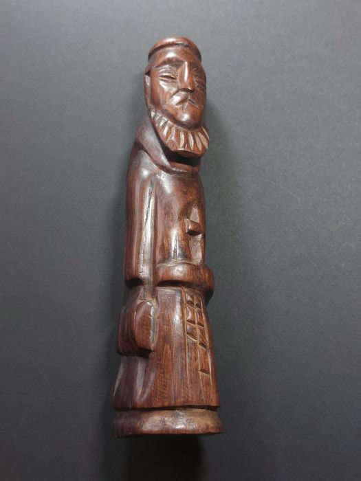 Statuetă lemn călugăr cappucin