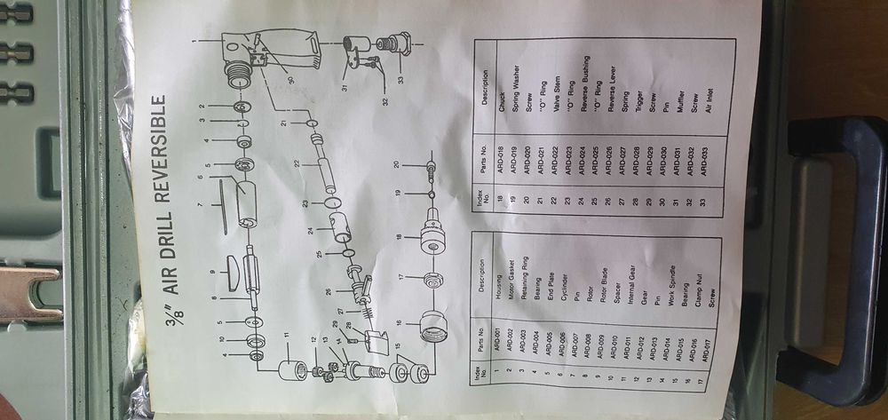 Набор пневмоинструмента BOVIDIX 47пр