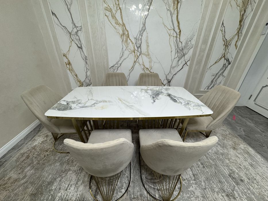 Комплект стол и стул из керамогранит