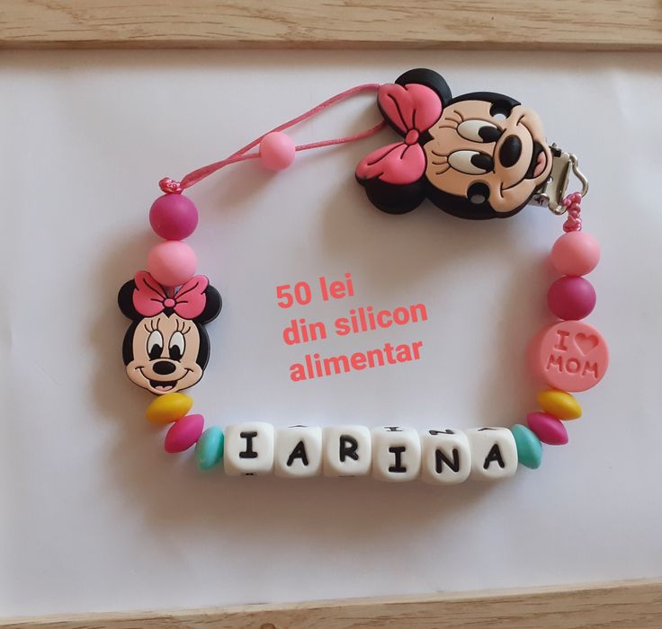 Lantisor  de suzeta din silicon alimentar