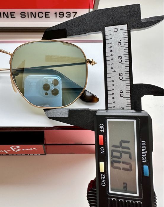 Ray-Ban RB3548-N Hexagonal, огледални, златна рамка