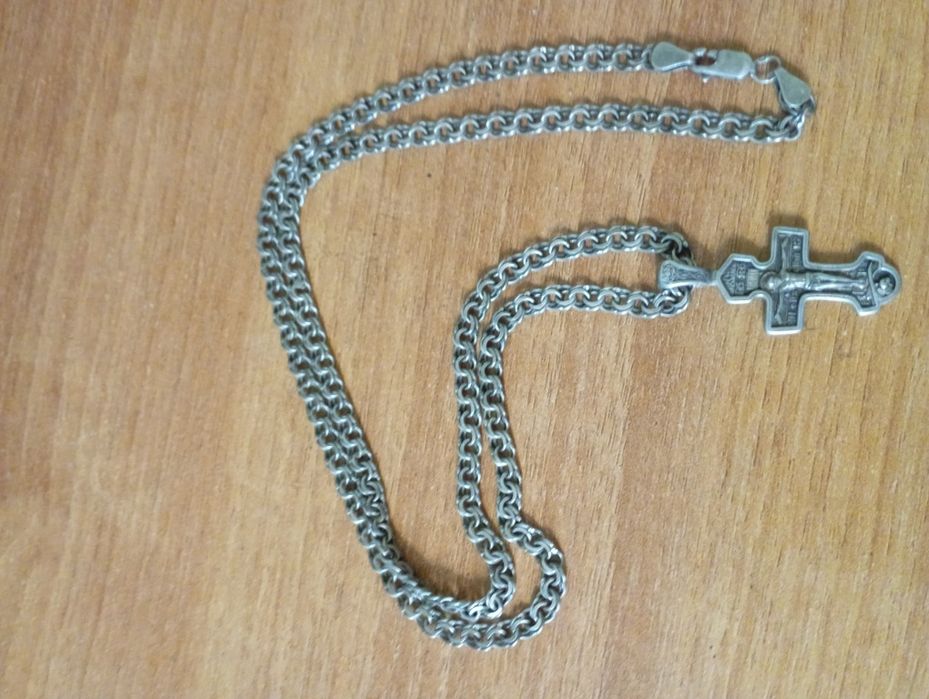 Прадам серебро цепь и крестик