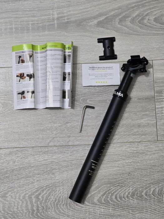 Tijă scaun bicicletă cu suspensie VELMIA 27,2–31,6 mm – Aluminiu