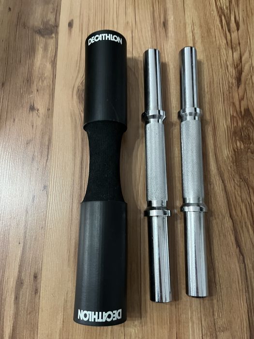 Set FITNESS - Bancă HAMMER + discuri fontă 48kg + bare