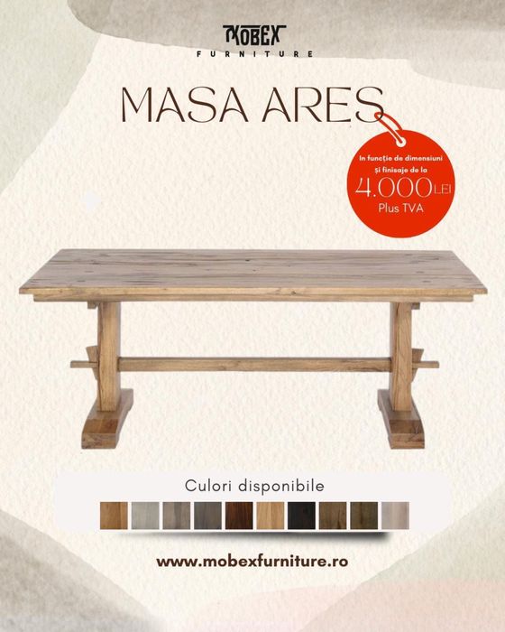 Masa din lemn de stejar-Fabrica-posibilitate personalizare