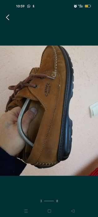 Mocasini Camel piele întoarsă nr 44 bărbați