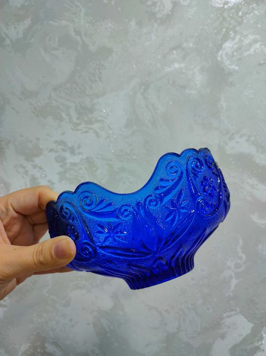 Вазы синие стекло СССР