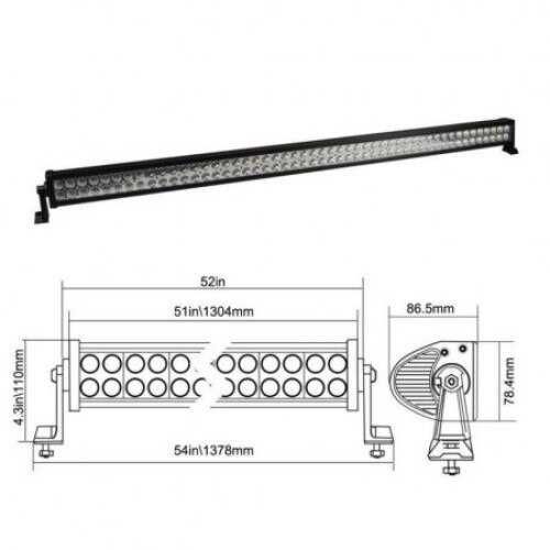 Мощен LED бар 300W 1300мм Light Bar Лед бар 300вата с мощни диоди 4x4