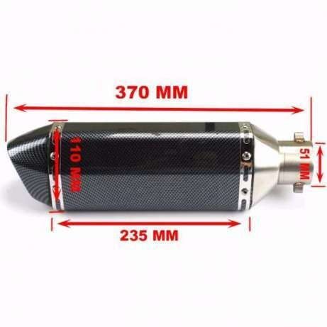 спортно гърне Akrapovic ауспух за мотоциклети 47 cm гърне за мотор 105