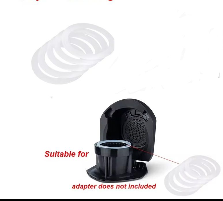 5 бр. силиконови уплътнения  за адаптер на Dolce Gusto