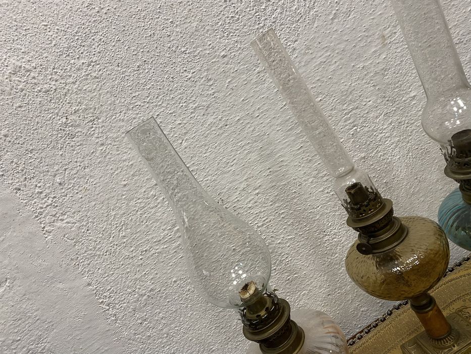 Френскa газенa лампa с месингова основа