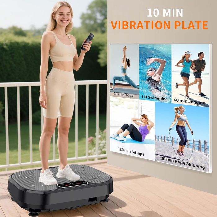 Фитнес вибрационна плоча за упражнения вибро плоча , с Bluetooth