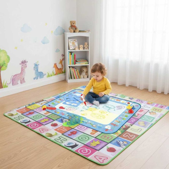 Двулицево детско килимче + магическа водна подложка