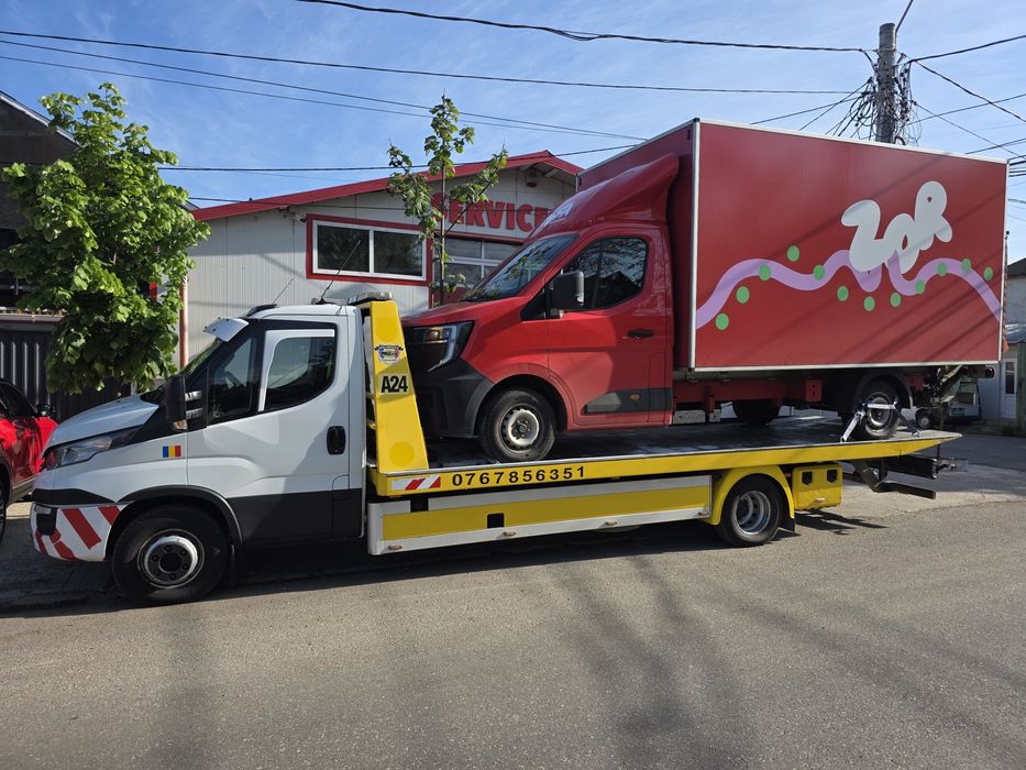 Tractari Auto Utilaje Roman Platforma  Hidraulica