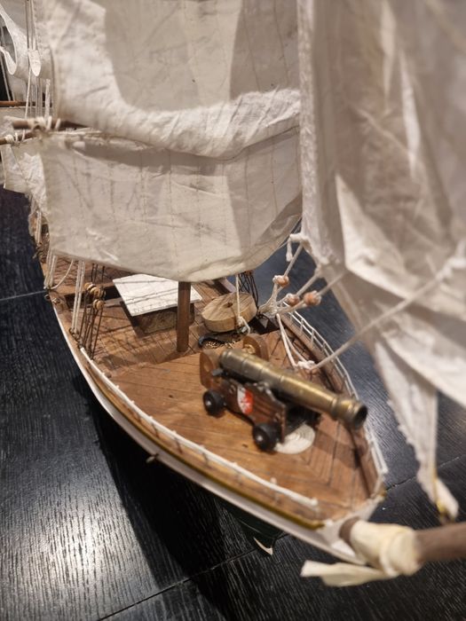 Navă cu vele 70 cm – model lucrat manual – velier decorativ mare