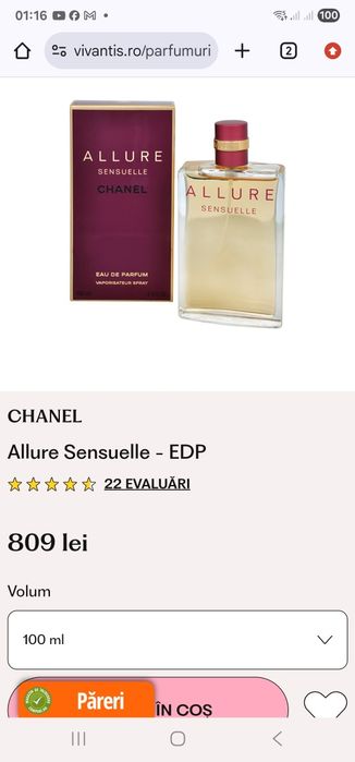 Parfum chanel albume 100 ml