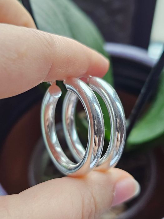 Сребърни обеци халки