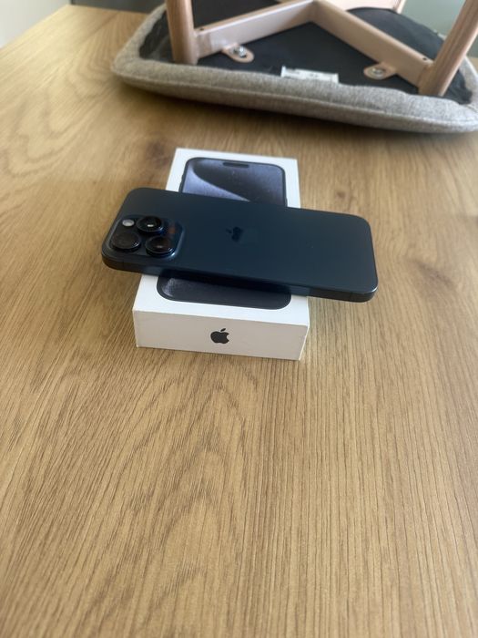 iPhone 15 Pro Max Blue 100% Battery