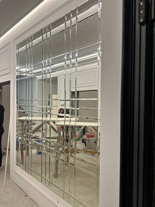 Oyna kesish xizmati Zerkila Rombik Виитрина полка. Ойначи Стеклопакет.