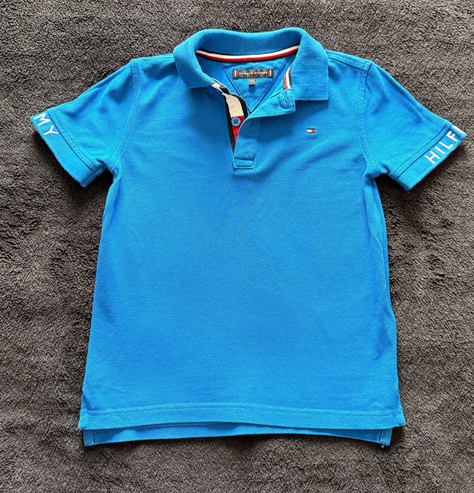Tricou polo Tommy Hilfiger, pentru baieti, marime 7 ani - 122 cm