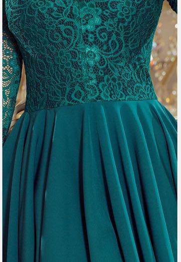 Rochie noua ocazie verde inchis Numocco