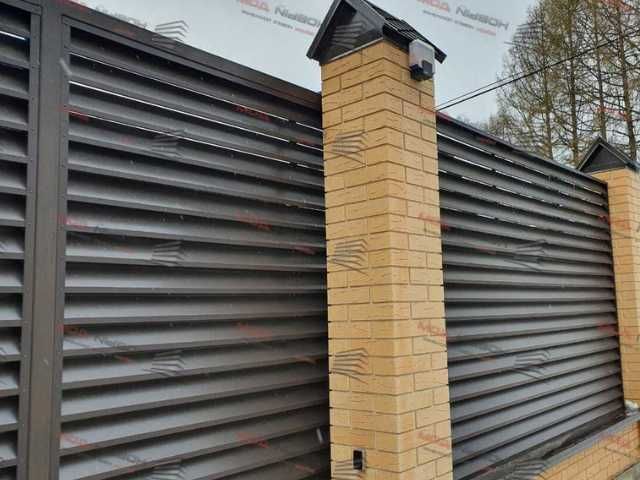 Забор жалюзи из металла