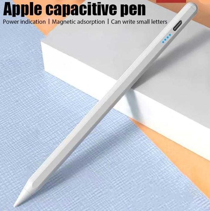 3D Стилус Молив за Таблет Apple iPad Pro 2018-2026 Mагнитна Капацитивна Писалка Дигитална iOS Apple Pencil 2 за iPad + iPad Pro от 2018 до 2026 година