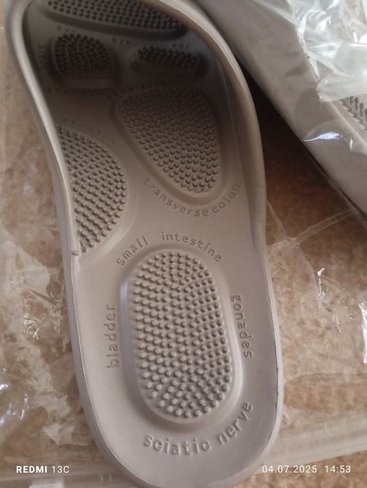 Slapi talpă masaj măr 41 noi,28 cm talpa