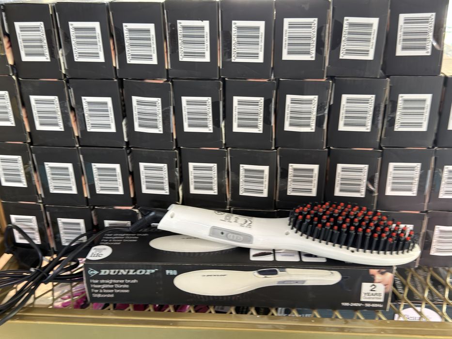 Oglinda cosmetica LED cu lumina si marire 2X, perie electrica si set manichiura Dunlop - NOI
