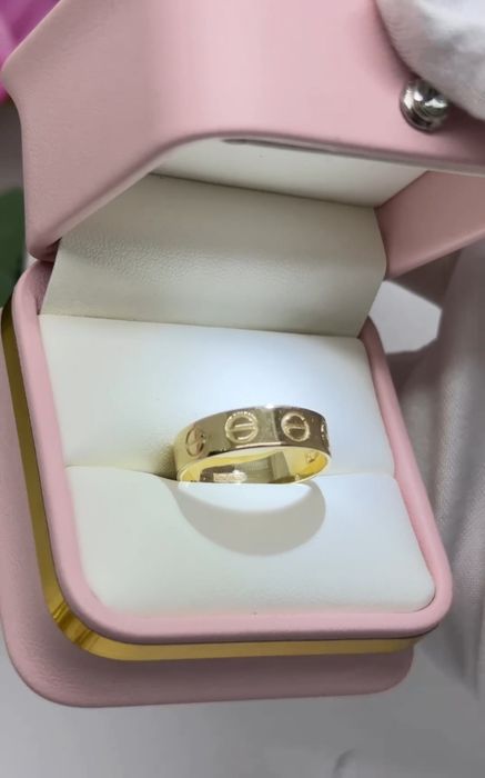 Золотое кольцо Cartier Евро модель проба 585 вес 3,76 гр размер 19,5